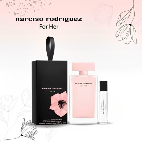 Coffret NARCISO Rodriguez For her 100ml+miniature pure musc – Image 2